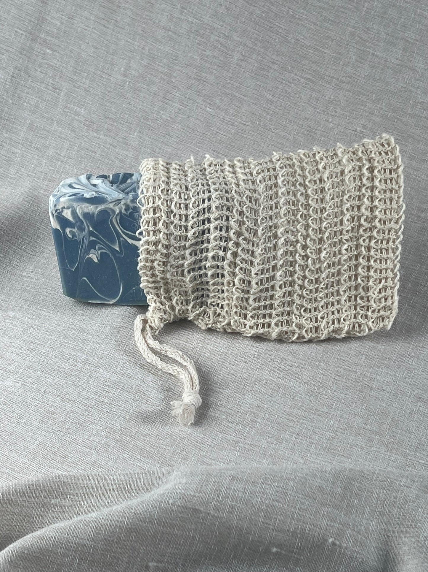 Exfoliating soap holder bag