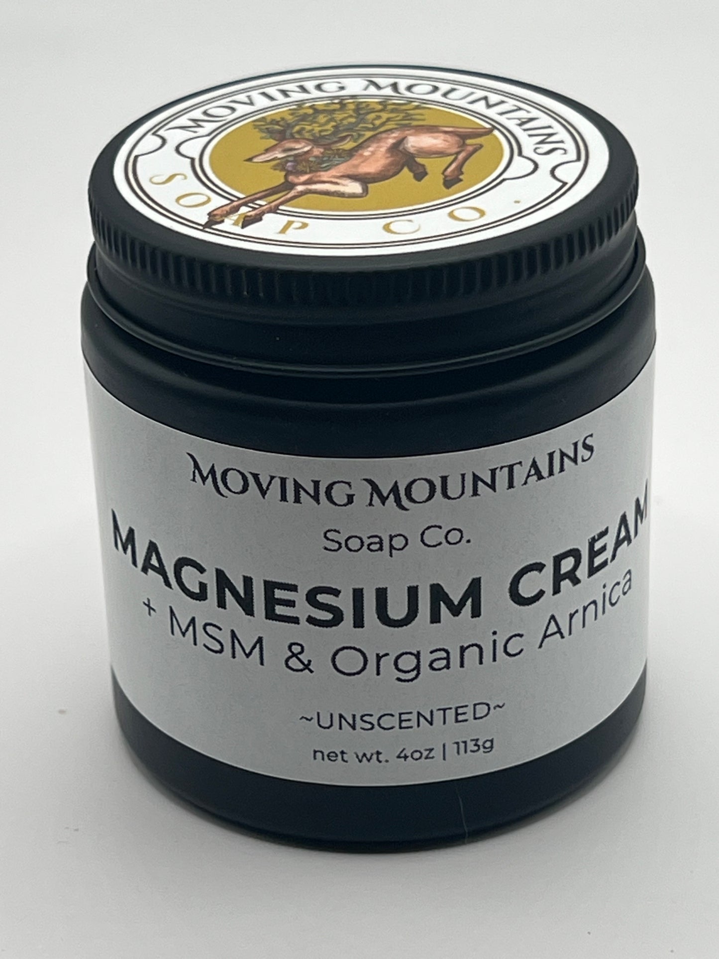 Magnesium Cream with MSM and infused with Arnica - UNSCENTED - 4oz
