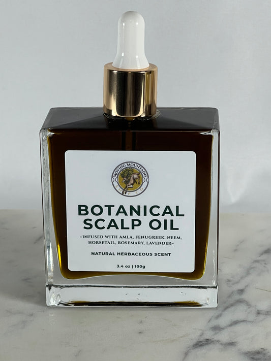 BOTANICAL SCALP OIL ~ Infused with Amla, Fenugreek, Neem, Horsetail & Rosemary - 3.4oz